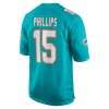 Camiseta Hombre Miami Dolphins Jaelan Phillips 15 Nike Aqua 2021 NFL Draft